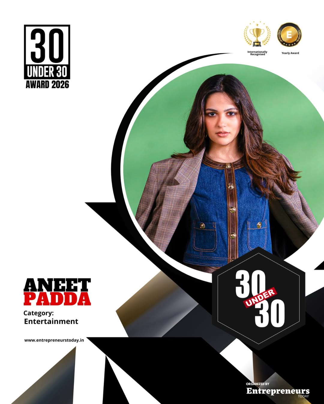 Aneet padda featured in 30 Under 30 look 1